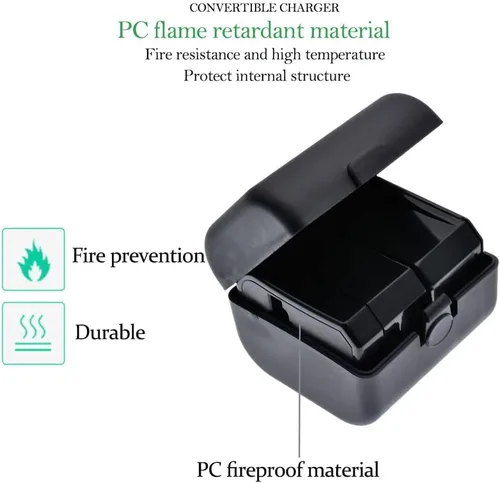 Vista 4 de Toptekits Adaptador de corriente universal todo en uno, convertidor de viaje global tres en uno, conversión de viaje global, 3 enchufes, adaptador