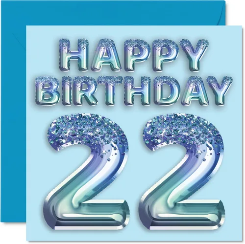 Vista 63 de Stuff4 Tarjeta de primer cumpleaños para niños, globo de fiesta con purpurina azul, tarjetas de feliz cumpleaños para niño de 1 año, nieto, hijo, 57
