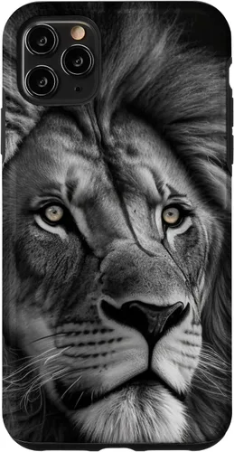 Vista 13 de Funda de retrato oscuro con cara de león para iPhone 16