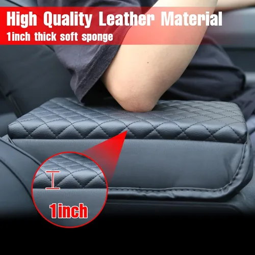 Vista 2 de Mabett - Cubierta de consola central para Ford Bronco 2021-2026, accesorios de 2/4 puertas Not for Bronco Sport, 0.7-Inch Padded Armrest Comfort