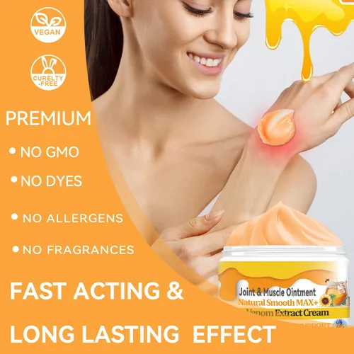 Vista 7 de Bee Venom - Crema para huesos musculares, acción rápida, calmante y eficaz ayuda para espalda, cuello, mano, pie, rodilla, músculo, hombro, tópico