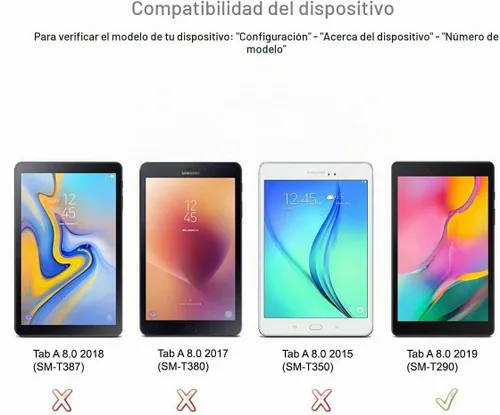 Vista 6 de Supershieldz Protector de pantalla de vidrio templado, diseñado para Samsung Galaxy Tab A 8.0 (2019) (solo modelo SM-T290), antiarañazos, sin