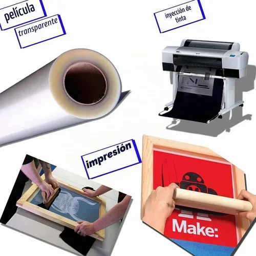 Vista 3 de Película de impresión de pantalla de 24 pulgadas x 100 pies, película transparente impermeable para impresoras de inyección de tinta a base de agua