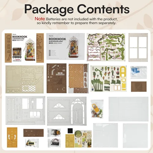 Vista 8 de Rolife - Kits de manualidades para rincón de lectura para adultos - Estantería de casa de jardín Booknook - Decoración de habitación en rompecabezas
