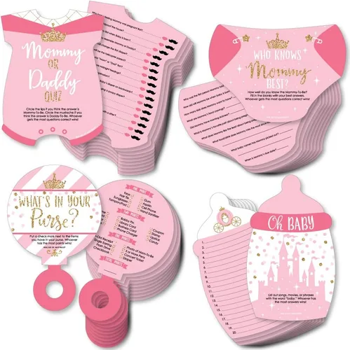Vista 9 de Big Dot of Happiness Baby Boy - 4 juegos azules para baby shower - 10 cartas cada uno - Quién sabe mejor a mami, cuestionario de mamá o papá, qué
