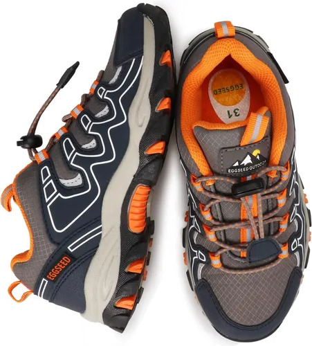 Vista 7 de UOVO Tenis para niños y niñas, para senderismo, correr, caminar al aire libre, tenis impermeables antideslizantes