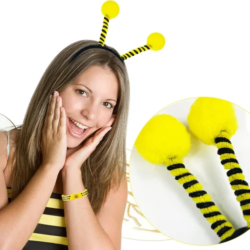 Vista 2 de Disfraz de tutú de abeja, diadema de antena de abeja, tutú para Halloween, abejorro, cumpleaños, fiesta temática
