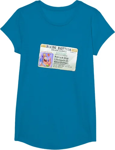 Vista 43 de SpongeBob SquarePants Camiseta con logotipo de Patrick Star Driver License King, Negro