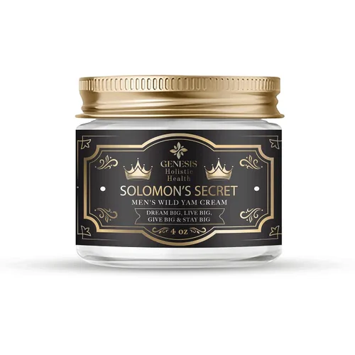 Vista 4 de Genesis Solomon's Secret - Crema de raíz de ñame silvestre para hombre, 2 onzas, crema de ñame orgánica para hombres con maca, bayas de árbol casto