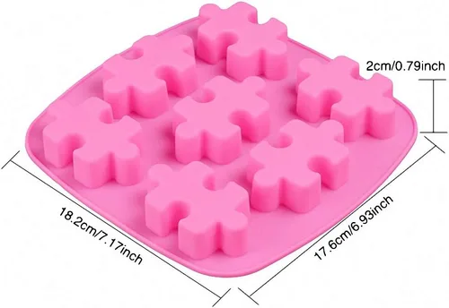Vista 2 de MoldFun Paquete de 2 moldes de silicona para hacer chocolates, caramelos, gelatina, gelatina, hornear, galletas, mini, jabón, resina, cera, crayón
