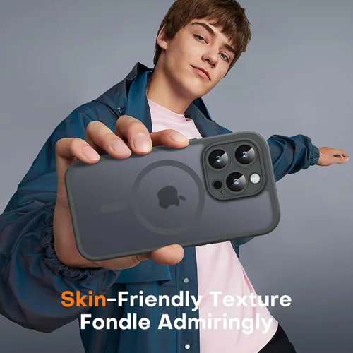 Vista 862 de TOCOL Funda para iPhone 11, compatible con Magsafe, protección completa de cámara, imanes integrados, protección contra caídas, funda translúcida
