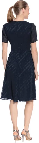 Vista 3 de London Times Vestido acampanado y con cuello en V para mujer