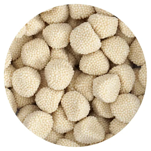 Vista 7 de Bayas negras con nonpareils, sabor a arándanos, gomitas de caramelo negro, The Hampton Popcorn & Candy Company, bolsa de 1 libra
