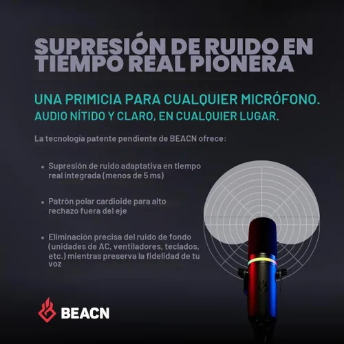 Vista 3 de BEACN Micrófono USB dinámico para PC - Podcast profesional y micrófono de Oscuro