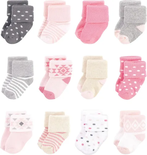 Vista 37 de Hudson Baby - Calcetines de algodón para bebés recién nacidos y Terry para niñas bebés