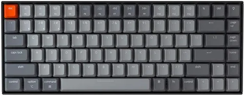 Vista 4 de Keychron Teclado mecánico inalámbrico K2 75% Layout Bluetooth para juegos con interruptor marrón Gateron G Pro/retroiluminación LED blanca/USB