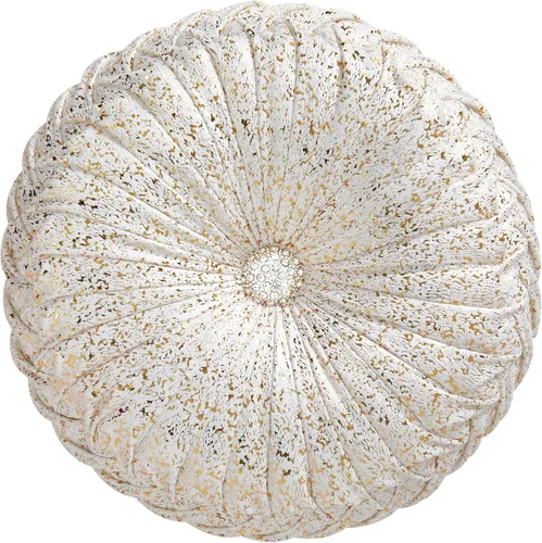 Vista 8 de EUCIOR Almohada decorativa redonda, almohada circular hecha a mano, almohadas redondas de cuero metálico liso para sofá, decoración del hogar