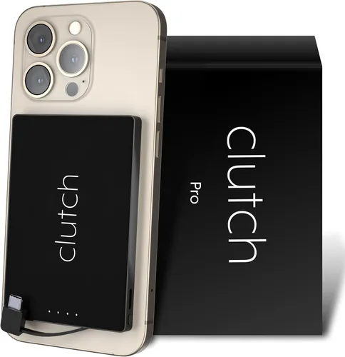 Vista 18 de Clutch - Cargador portátil Pro USB-C - Compatible con dispositivos iPhone 15, 16, 17 y Android - Batería magnética de banco de energía - Aprobado