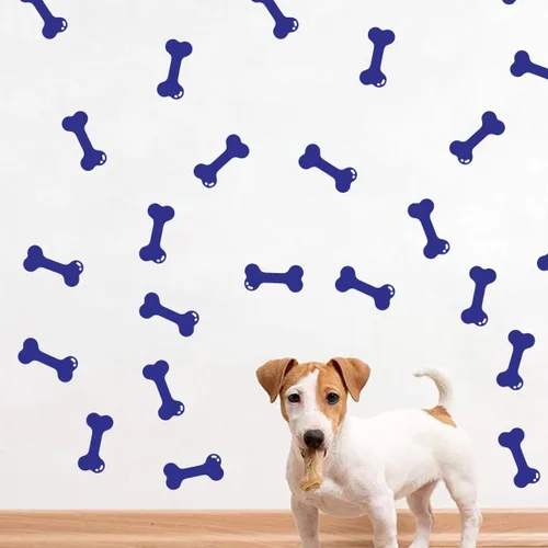 Vista 9 de Juego de 40 calcomanías de pared de huesos para decoración del espacio de perrito, calcomanías de pared de hueso de perro, casa de cachorro, hogar