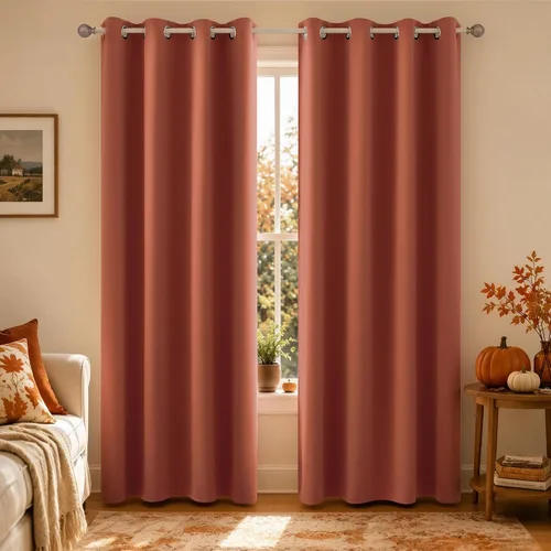 Vista 124 de KOUFALL Cortinas de Baño Aqua para Ventana, Juego de 2 Paneles Decoración Costera Cortinas Cortas Opacas para Ventana Pequeña de Cocina Puerta