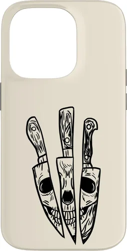 Vista 17 de Skull Reflected on Kitchen Knives Retro Chefs Cooks Gift Case for iPhone 17