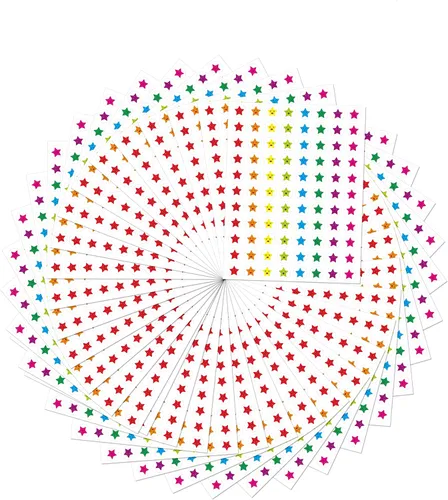 Vista 2 de Paquete de 66 gráficos de incentivos para el aula en 2 diseños con calcomanías de estrellas 2024