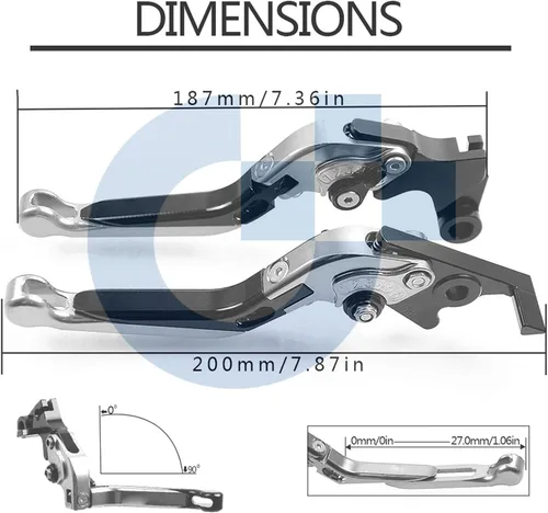 Vista 2 de for Suzuki Bandit GSF1200 Bandit 2001 2002 2003 2004 2005 06 Telescopic Folding Adjustable Brake Clutch Levers Motorcycle Brake Clutch Lever QYGX888