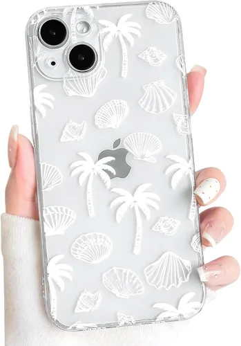 Vista 75 de NITITOP Funda para iPhone 13 Clear Sea Animal - Pez negro Pescado Negro