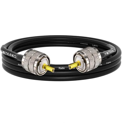 Vista 36 de Cable de puente PL259 de 1 pie - Cable coaxial RG58 de 15 pulgadas corto 50 ohmios coaxial para medidor SWR radio de radioaficionado radio CB