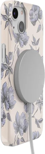 Vista 6 de Carcasa Casely para iPhone 13 Ink & Iris Floral Vintage Compatible con MagSafe Diseño Clásico Ultra Delgado
