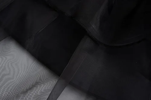 Vista 7 de Akokvlar Vestido de disfraz negro para niñas, peluca, cinturón, aretes, calcetines, traje de vestir