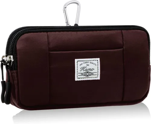 Vista 28 de KAMO Funda multiusos de lona horizontal para smartphone, funda para teléfono celular con asa para cinturón, bolsas de cinturón para mujeres, funda