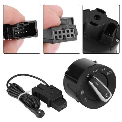Vista 5 de Kit de interruptor de faro delantero, interruptor de faro delantero, sensor de control moduel para MK5 MK6 B6 3C OE: 5ND941431B