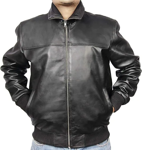 Vista 2 de Chaqueta de piel de oveja para hombre, estilo bombardero, VM19217202