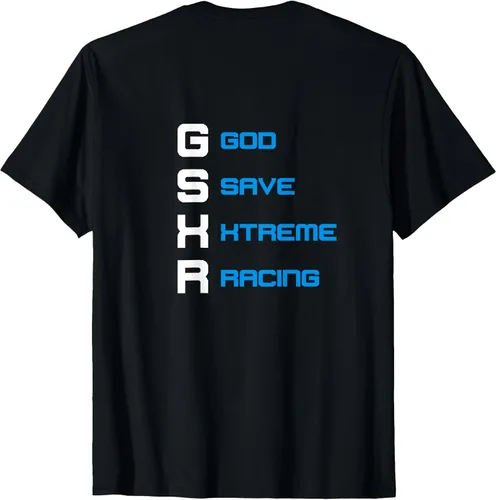 Vista 2 de Gixxer, Evolution, GSXR, Road Racing, Motocicleta, Camiseta de motocicleta, Negro