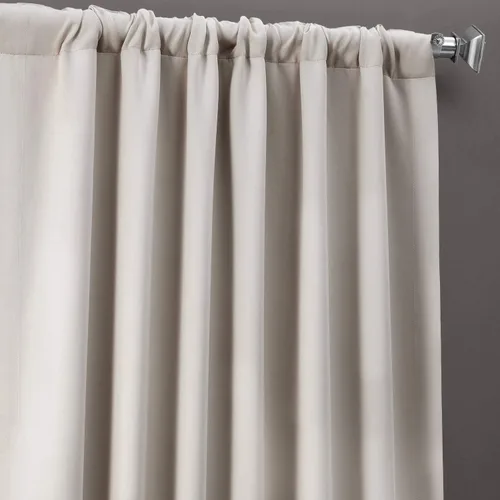 Vista 3 de HPD Half Price Drapes BOCH-171113-84, cortinas sólidas para oscurecer habitación (1 panel), 50 x 84 pulgadas, color beige alabastro
