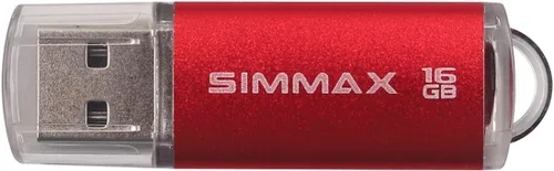 Vista 2 de SIMMAX Paquete de 2 unidades flash USB 2.0 de 16 GB con indicador LED (rojo y morado)