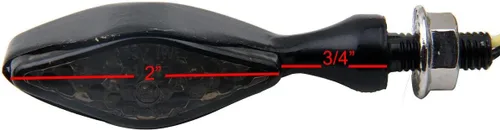Vista 4 de Black Short Stem mini LED Turn Signal Lights Indicators Blinkers Compatible for 2016 Kawasaki Ninja H2R