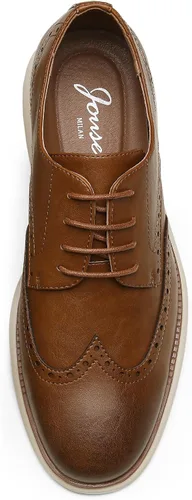 Vista 8 de Jousen Zapatos de vestir para hombre, Oxford, casuales, retro, clásicos, cómodos, formales, Derby, negocios, zapatos de vestir para hombres