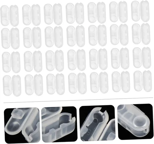 Vista 9 de BESPORTBLE 150 piezas de hebilla de cuentas transparentes romanas para ventana, cuentas transparentes, cadena de acero inoxidable, conectores