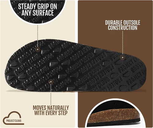 Vista 4 de Project Cloud Zuecos tipo mocasín de cuero 100% genuino para mujer Negro - Carline