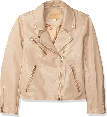 Vista 7 de BLANKNYC Ropa de lujo para mujer chaqueta de motocicleta de piel vegana semiajustada