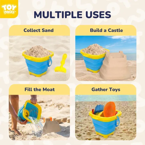 Vista 3 de TOY Life Juguetes de playa para niños de 4 a 8 años, juguetes de arena para niños pequeños de 1 a 3 años, juguetes de playa para niños pequeños de 1