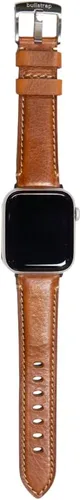Vista 23 de Bullstrap Correa de reloj de cuero italiano de grano completo para hombre compatible con Apple Watch Series 1-8