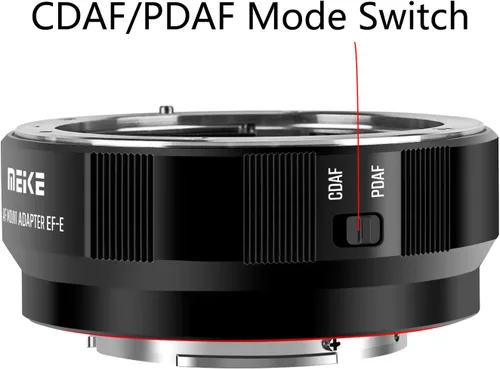 Vista 3 de Meike Adaptador de montaje de enfoque automático para cámaras Canon EF Lens a Sony E Mount MK-EFTE-B, compatible con modos PDAF y CDAF