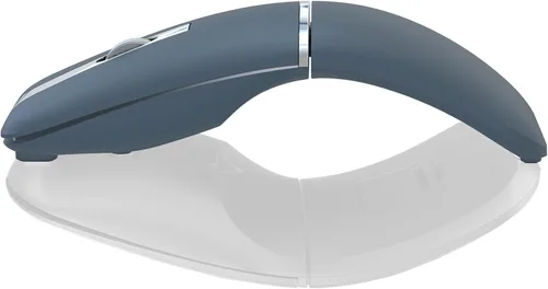 Vista 10 de Ratón de viaje Bluetooth Arc, mouse inalámbrico giratorio recargable ultrafino, modo dual (BT5.0/3.0+2.4G), mouse portátil de arco silencioso Negro