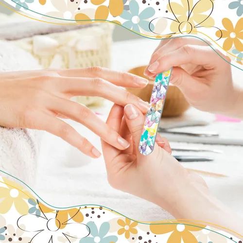 Vista 4 de 60 limas de uñas de verano, tablero de esmeril colorido, grano 150/150, mini limas de uñas a granel de doble cara, herramientas profesionales