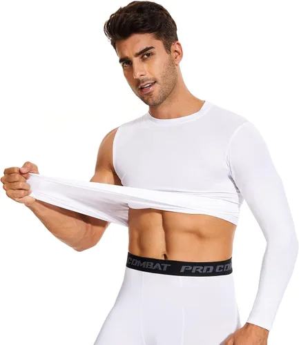 Vista 6 de Koalarun Basketball Compression Shirt for Men One Arm Long Sleeve Athletic Shirts Sport Workout Baselayer Undershirt