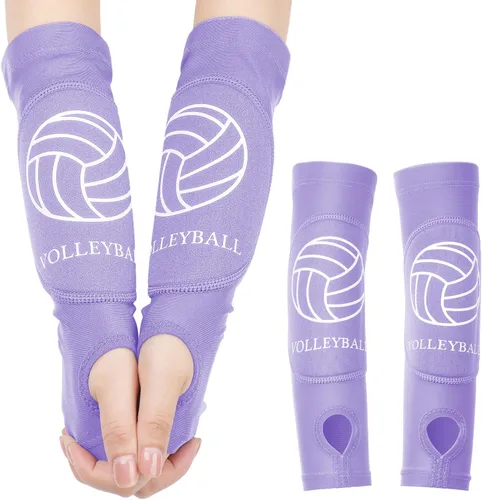 Vista 9 de Shappy 2 piezas de mangas para brazos de voleibol, mangas para antebrazos, almohadillas para brazos de voleibol para niños, niñas, adolescentes