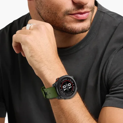 Vista 7 de Compatible con Fenix 7X Band, correa de reloj de silicona de fácil ajuste de 1.024 in para Garmin Fenix 5X/5X Plus/6X/6X Pro/7X Pro/3/3 HR